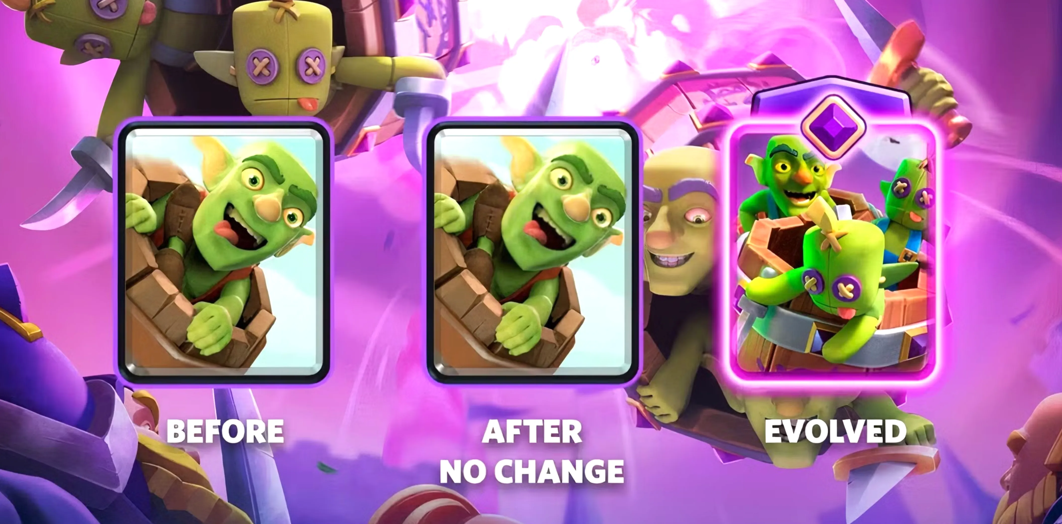 Goblin Barrel evolution clash royale
